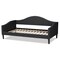 Baxton Studio Milligan ModernCharcoal Fabric Upholstered and Dark Brown Finished Wood Twin Size Daybed 200-12563-ZORO - alternate 4